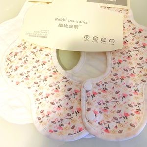 Natural Cotton Baby drool Bib for drooling baby